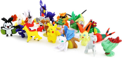 

Jholmaal Miniature Plastic Anime Pokemon Cartoon Mini Pocket Toys Game Pack Figures - Set of 24 (2-3cm each)(Multicolor)