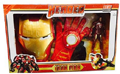 

WAMA RETAILS IRON MAN 3 in 1 Avengers Disk Throwing Glove with Mask and Action Figure. (Red And Golden Color) for Boys Above 3 Years.(Multicolor)