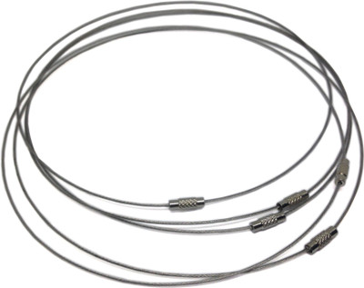 

Aumni Crafts Choker Necklace Jewellery Making Steel Cords 1mm 17inch Cord Greyish Silver Color (Pack of 10 pieces)