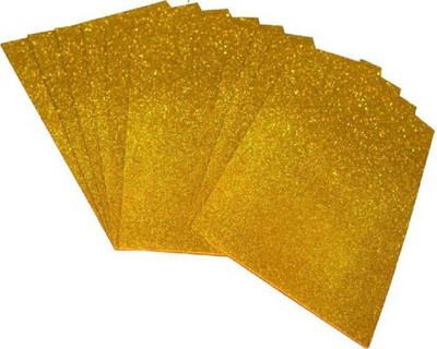 

BuyDBest Gold Art & Craft Glitter Foam Sheet Paper - A4 Size Set of 10 Sheets