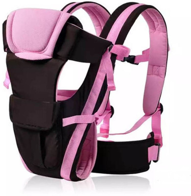 

Brandonn Baby 5 In 1 Carrier Bag With Different Positions Baby Carrier (Black / Pink, Front Carry Facing Out With Belt) Baby Carrier(Black , Pink, Front carry facing out)