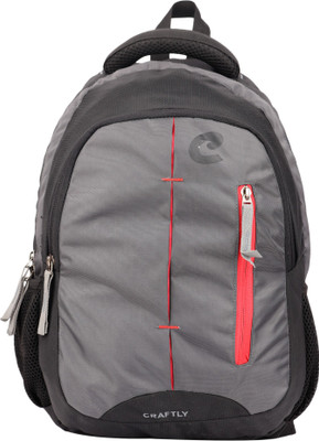 

CRAFTLY 18 Inch Black & Red 30.0 Backpack(Black, Red)