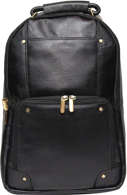 

HYATT Leather Laptop Backpack 18.0 L Laptop Backpack(Black)