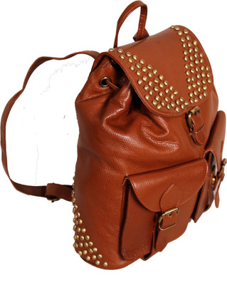 

HYATT Leather Backpack For Women 15.0 L Backpack(Tan)