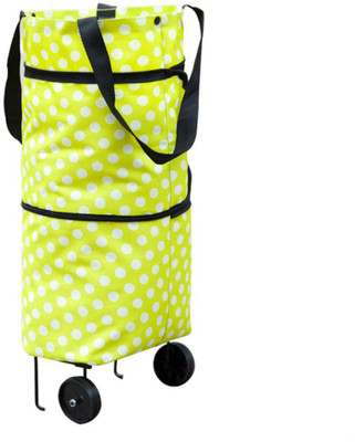

Zahuu Folding Essential Shopping Trolley Bag GREEN (Nursery/Play School) Waterproof Trolley(Green, 25)