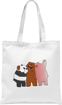 

Rawpockets Rawbags ' We Bare Bears ' - White Tote Bag Multipurpose Bag(White, 5 L)