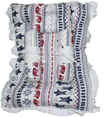 

Krivi kids Cotton Bedding Set(White & Blue)