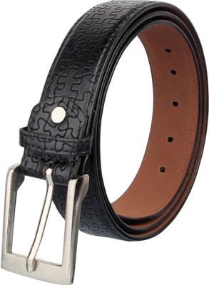 

WELHIDES Men Casual Black Artificial Leather Belt
