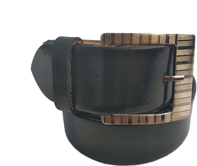 FOREVER99 Men Casual Black Genuine Leather Belt