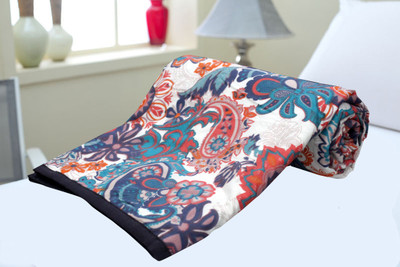 

Polka Paisley  Dohar(Cotton, White, Orange, Blue, Blue;orange;white