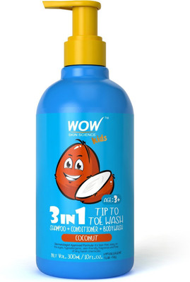 

WOW Skin Science Kids 3 in 1 Head to Toe Wash - Coconut - 300 mL(300 ml)