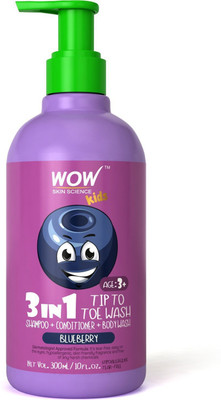 

WOW Skin Science Kids 3 in 1 Head to Toe Wash - Blueberry - 300 mL(300 ml)