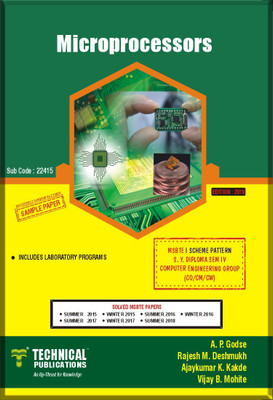 Microprocessors for MSBTE (I SCHEME PATTERN S.Y. DIPLOMA SEM-IV COMPUTER ENGG. GROUP)(English, Paperback, A. P. Godse, Rajesh M. Deshmukh, Ajaykumar K. Kakde, Vijay B. Mohite)