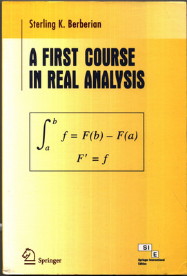 A First Course in Real Analysis(English, Hardcover, K. Berberian Sterling)