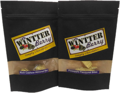 

wintter berry combo pack of dark cashew almond bar and pineapple flavored chocolate Bars(Pack of 2, 120 g)