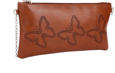 

Butterflies Casual Tan Clutch