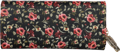 

Butterflies Casual Black, Pink Clutch