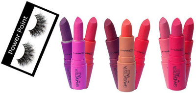 

POWER POINT eyelashes, lipstick multi color, ( set of 10 )(Set of 10)