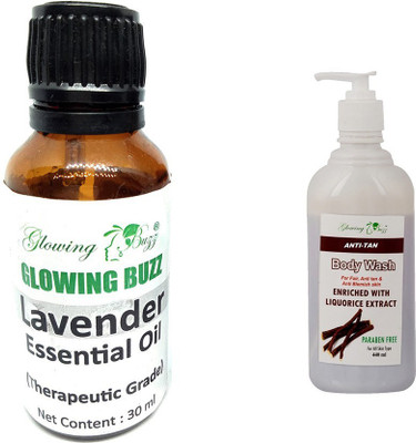 

Glowing Buzz Combo of lavender essential oil and anti tan bodywash(Set of 2)