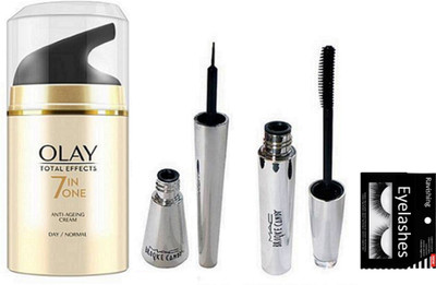 

ravishing Eyelashes, Eyeliner & Mascara, Total Effects 7 in 1 Anti Ageing Cream(Set of 4)