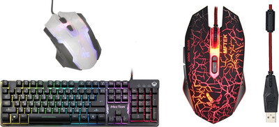 

MEETION K9300 Semi Mechanical 19 Keys Anti-ghosting Rainbow Backlit Wired Gaming Keyboard AND X.LUCF XM508 Advance Gaming Optical Mouse WITH LJ806 Wired Optical Gaming Mouse Pack Of 2 Mouse Combo Set