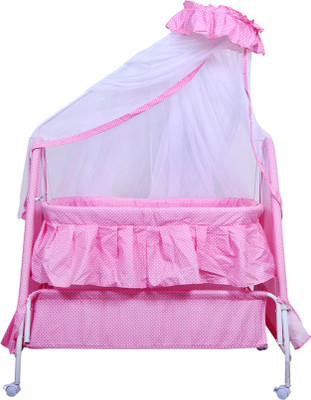 

Toy House Prince & Princes baby Cradle with mosquito net, Pink(Pink)