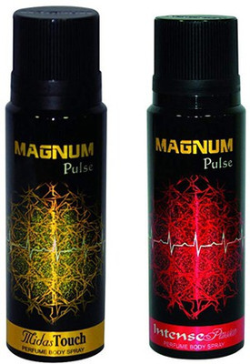 

Magnum Midas Touch and Intense Pleasure with free shipping Body Spray - For Men & Women(100 g, Pack of 2)