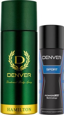 

Denver Hamilton & Sports Nano Deodorant Spray - For Men(215 ml, Pack of 2)