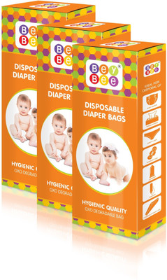 

Bey Bee : Baby Diaper Disposal Bags / Sacks ( 3 Pack Combo 150 Bags) Disposal Bag(Orange)