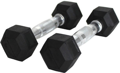 

Faiydashop Hexagonal Rubber 6kg (3kg Each) Fixed Weight Dumbbell(6 kg)