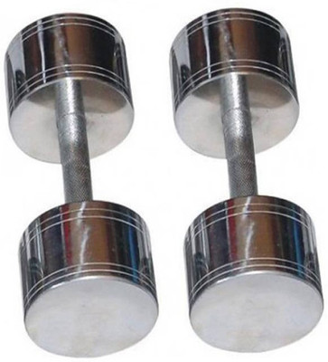 

Faiydashop 5 Kg * 2 Pcs STEEL CHROME PLATED Fixed Weight Dumbbell(10 kg)