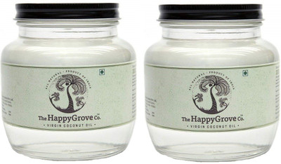 

The HappyGrove Co. Vitamin E And Lauric Acid Rich Cold Processed Extra Virgin Coconut Oil From Pure Coconut Milk Coconut Oil Jar(2 x 250 ml)