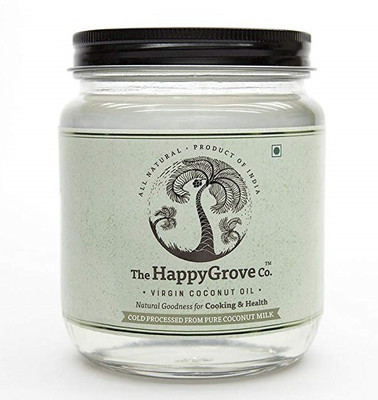 

The HappyGrove Co. Vitamin E And Lauric Acid Rich Cold Processed Extra Virgin Coconut Oil Jar(500)
