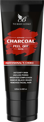 

The Body Avenue Activated Charcoal Peel Off Mask, Deep Cleansing, Remove Blackheads, Skin Brightening(120 ml)