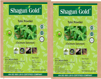 

Shagun gold Set of two Pure Natural Tusli (Basil) Powder for face pack & hair treatment 100gm(200 g)