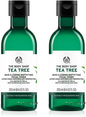 

The Body Shop Tea Tree Skin Clearing Mattifying Facial Toner Combo (250ML+250ML Pack Of Two) Face Wash(500)