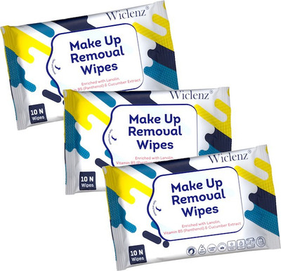

Wiclenz Make Up Removal Wipes - Pack of 10 Wipes - Pack of 3(Pack of 10)