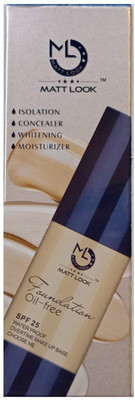 

Mattlook Foundation Oil Free SPF 25 Waterproof, Overtime Makeup Base Foundation(Ivory)