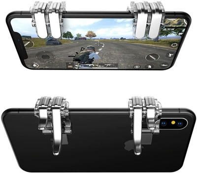 

BUY SURETY Mobile Phone PUBG Trigger Game Joystick Fire Aim Button Trigger R11 Shooter Metal Key Gamepad Sensitive Shoot/aim Buttons L1 R1 Pubg Trigger Mobile Game Controller Gaming Accessory Kit(Multicolor, For Android, iOS)