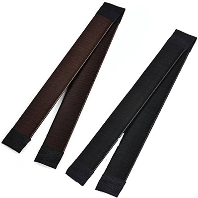 

DALUCI Hair Styling Donut Bun Maker French Twist Magic Tool (2 Qty) Hair Band(Brown, Black)