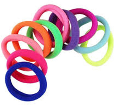 

Pooja Trendz Bright Color Cotton Stretch Rubber Bands/Ponytail - 12 Pcs Rubber Band(Multicolor)