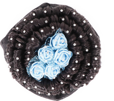 

HONBON Artificial Juda Accessories For Women and Girls with Stone Work Juda For Festives Designer Stone Bridal Wedding Extension Juda Accessories Hair Extension