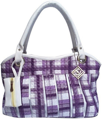 

Fashion Knockout Hand-held Bag(Purple, White)