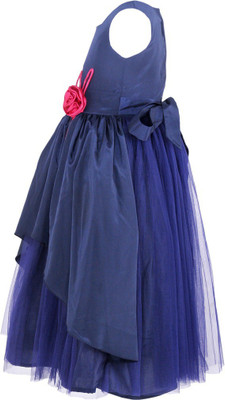 

Samsara Couture Girls Maxi/Full Length Party Dress(Light Blue, Fashion Sleeve, Navy blue