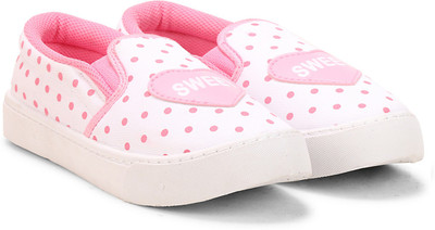 

Myau Boys & Girls Slip on Sneakers(Dark Blue, White pink