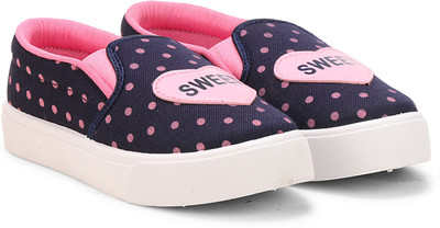 

Myau Boys & Girls Slip on Sneakers(Dark Blue, Navy pink