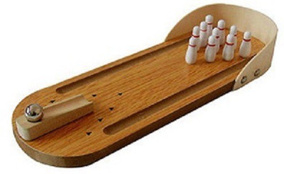 

Kalaplanet Wooden Mini-Entertainment Desktop Bowling Game Set(Multicolor)