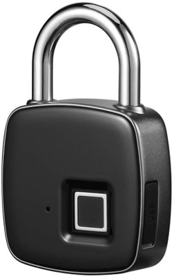 

Prosmart Concept Fingerprint Padlock, Waterproof Keyless Anti-Theft Padlock Support USB Charging Electronic Lock(Black)