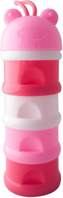 

CREW4 Eco Friendly BPA Free 4 Layers Plastic Milk Powder Baby Food Storage Container(Pack of 1, Pink, White)