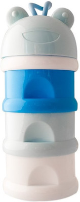 

CREW4 Eco Friendly BPA Free 3 Layers Plastic Milk Powder Baby Food Storage Container(Pack of 1, Blue, White)